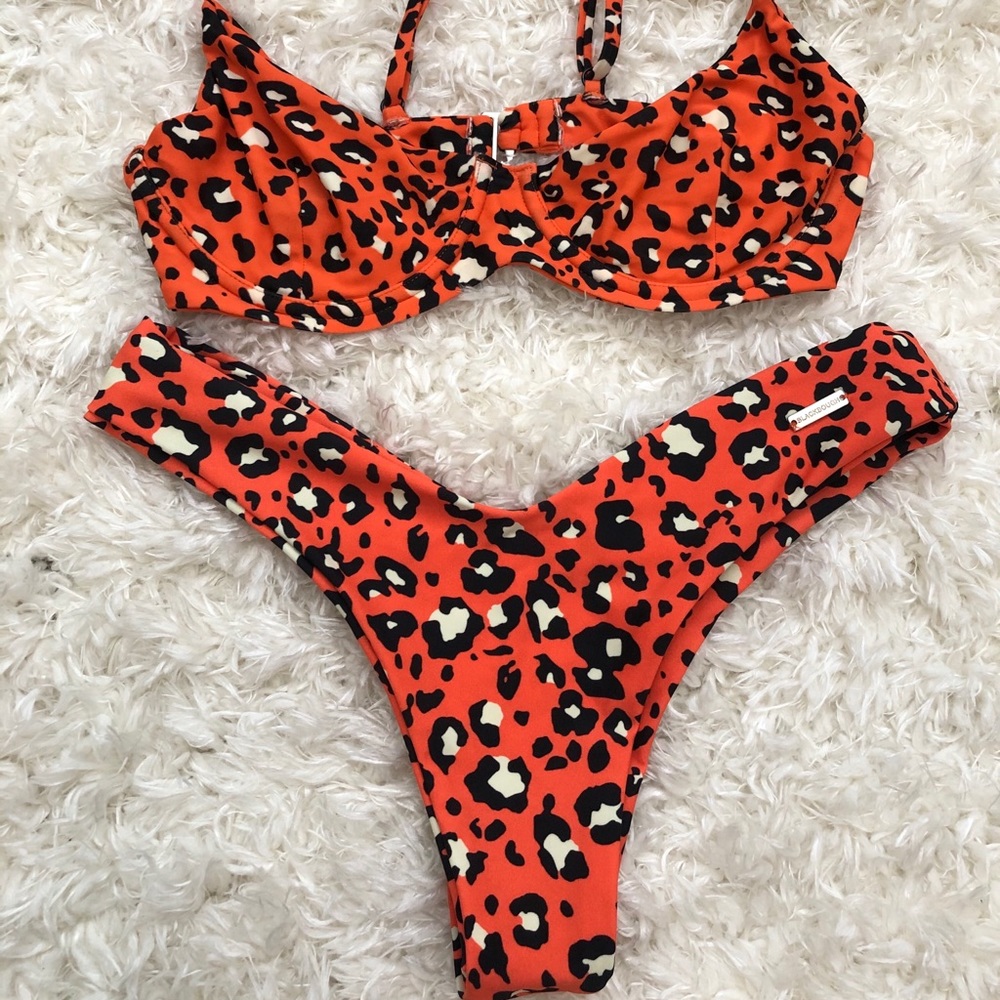 Orange cheetah bikini